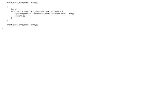 Counting sort implementation in C смотреть онлайн
