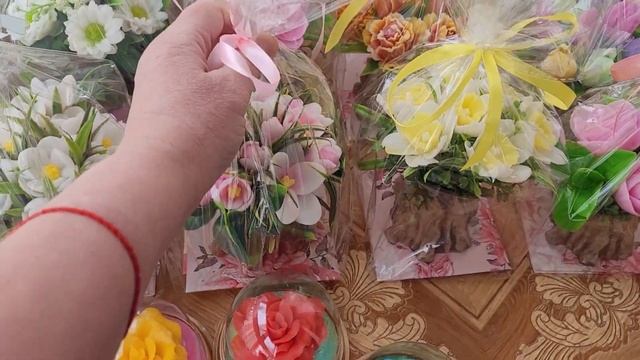 ЗАКАЗЫ НА 8 МАРТА ! БУКЕТЫ ИЗ МЫЛА ! смотреть онлайн