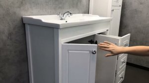 COMFORTY. Тумба-умывальник Тбилиси-90 белый глянец с раковиной COMFORTY XD-F90