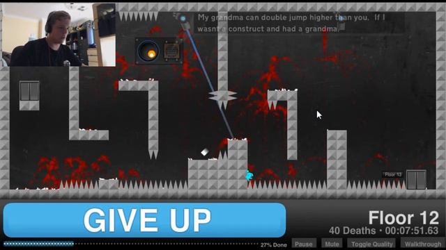 NEVER GIVE UP! - BIGGEST RAGE GAME EVER W/Face Cam