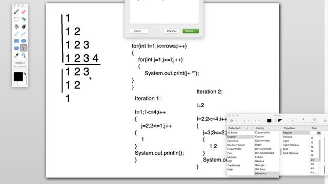 11.Number patterns in java - Program to print number pattern with for loop смотреть онлайн