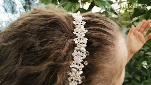 КИТАЙ! Очаровательная диадема со стразами и жемчугом смотреть онлайн