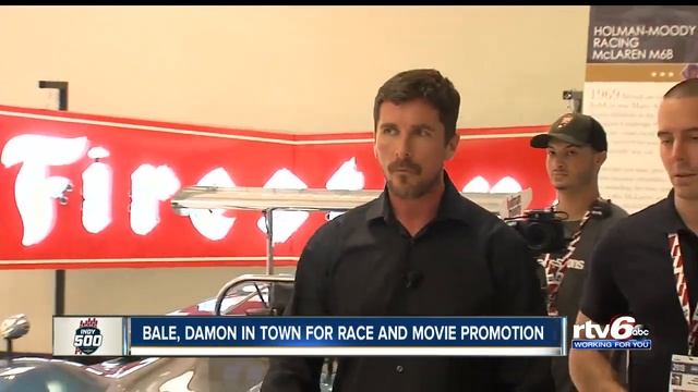 Christian Bale and Matt Damon hold press conference at Indianapolis 500 смотреть онлайн