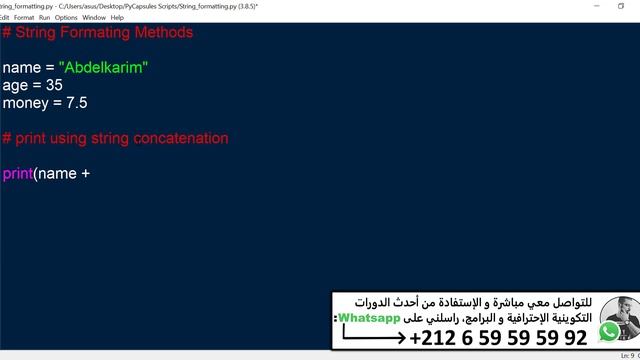 Python String Concatenation - الطريقة رقم 1 للتحكم في السلاسل النصية و تشكيلها في لغة بايثون смотреть онлайн