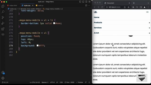 Design A Responsive Mega Menu Using HTML, CSS and JavaScript (Part 4) смотреть онлайн