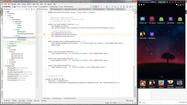 How to Android DataBinding in RecyclerView - Profile Screen смотреть онлайн