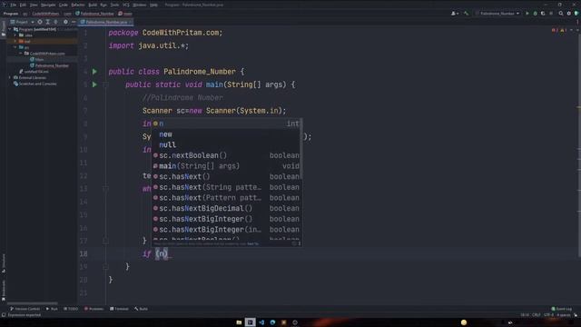 Program To Check for Palindrome Number in Java || Code With Pritam смотреть онлайн