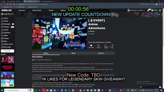 [NEW 350K CODE]✨NEW BIG ANIME ADVENTURES UPDATE 7 ALL SHOWCASES ANIME ADVENTURES TD ROBLOX смотреть онлайн