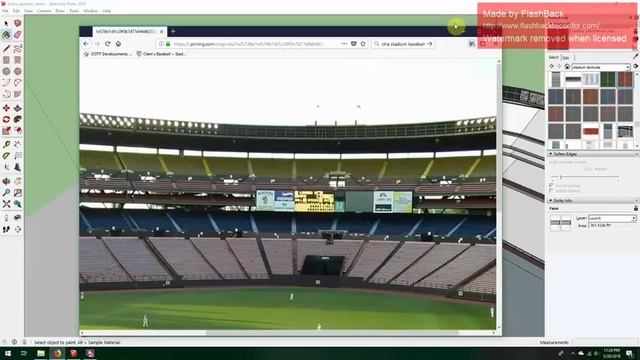 (Part 3) 3D Ballpark Model Creation using sketchup смотреть онлайн