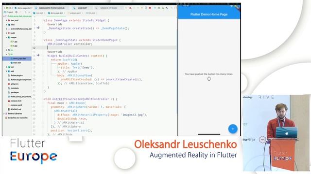 Augmented Reality in Flutter - Oleksandr Leuschenko | Flutter Europe смотреть онлайн