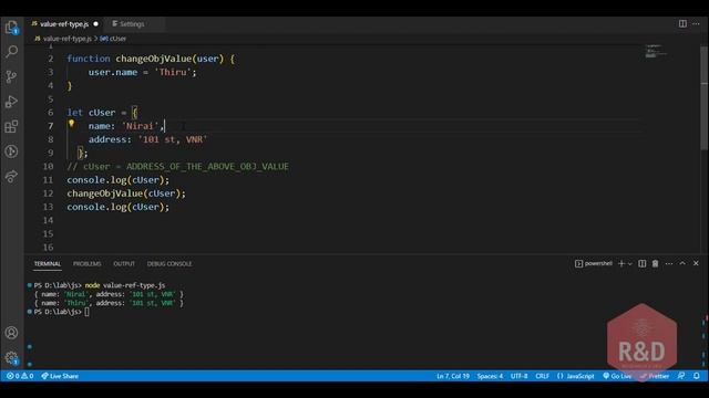 Javascript | Reference by value and Reference by type in Tamil смотреть онлайн