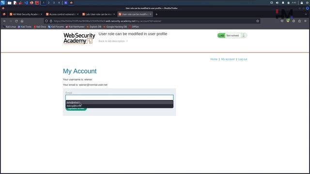 Access Control 4 | User Role Can Be Modified in User Profile #bugbounty #portswigger смотреть онлайн