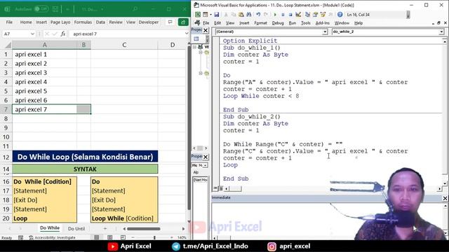11. Tutorial VBA Excel Untuk Pemula | Do While Until Loop Statment | смотреть онлайн