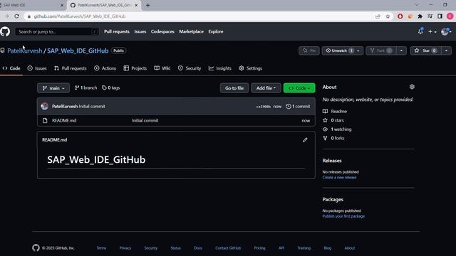 SAP Web IDE to GitHub смотреть онлайн