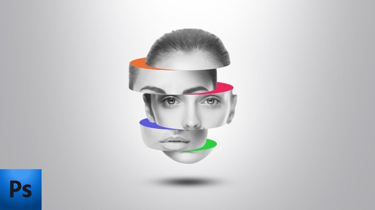 Разделенная голова | Уроки фотошопа | photoshop tutorials смотреть онлайн