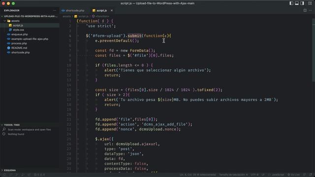 Subir archivos en WordPress usando Ajax смотреть онлайн