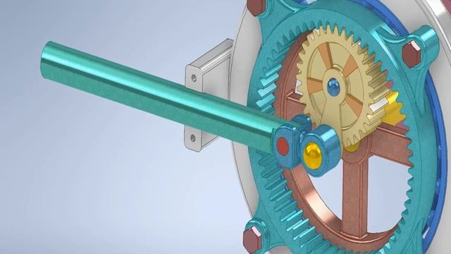 Mechanisms Of Rotary Piston - Converting Rotation Motion Into Linear Motion - Mechanical Principle