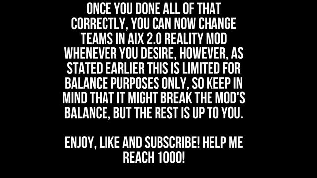 How to change teams in AIX 2 0 Reality mod Short & easy Tutorial смотреть онлайн