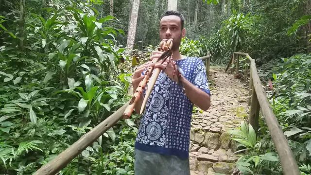 Double Flute (Drone) - Native American Style Flute - A - 440 HZ (NAFA440202002001) смотреть онлайн