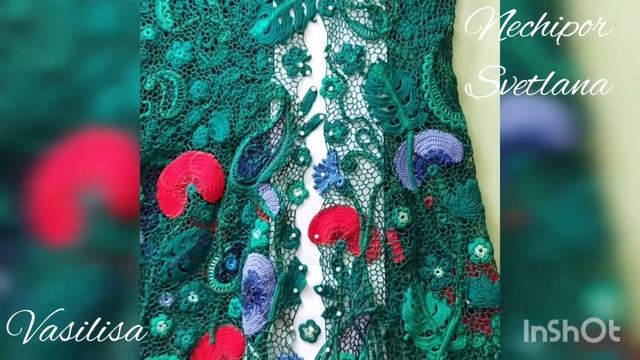 Как соединить рукава и бока платья "Изумрудная сказка". Ирландское кружево смотреть онлайн