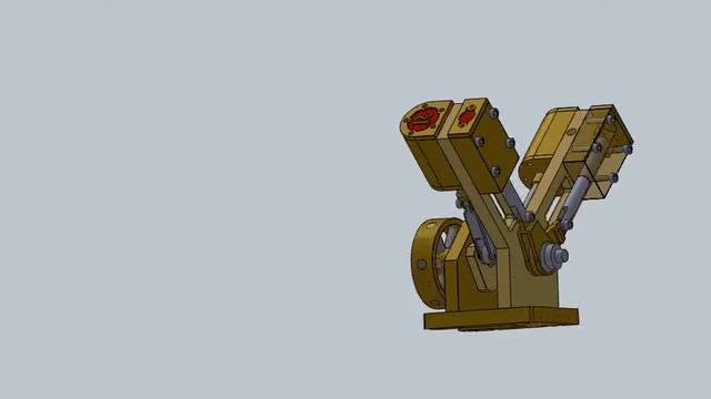 Hrajkanie v Solidworks Steam engine 3D model смотреть онлайн