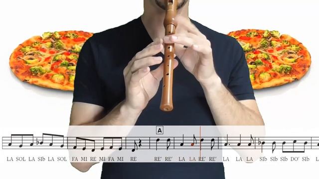 Tarantella Napoletana - Tutorial flauta con partitura | Karaoke instrumental смотреть онлайн