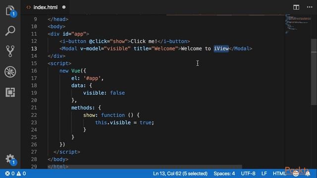 Hands-On Style Vue.js Web App with Element UI & iView:Set Up iView by CDN & NPM | packtpub.com смотреть онлайн