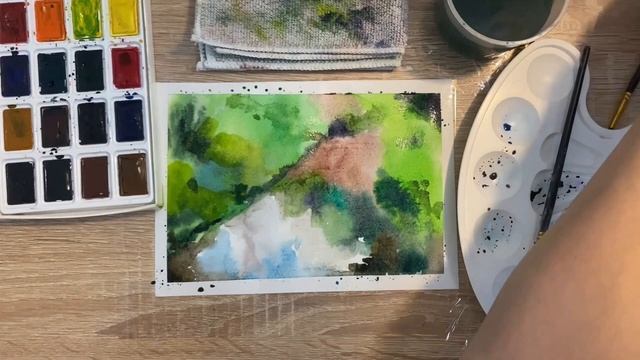 Как нарисовать лужу карандашом и акварелью начинающим | Рисунок для детей смотреть онлайн