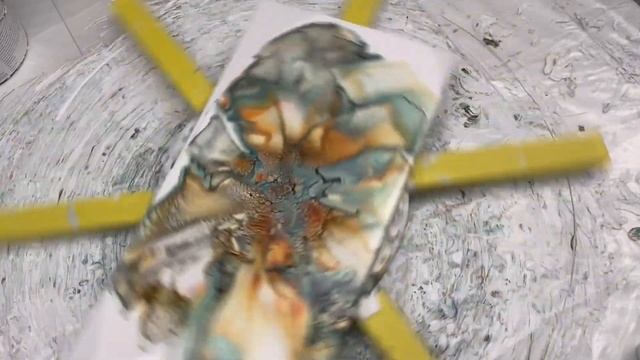 481. Paint Pouring! New Color Palette! How To Create A Bloom On A 12x24 Canvas!! смотреть онлайн