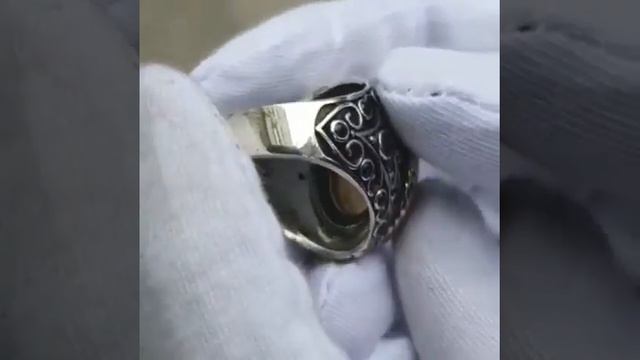 Перстень из серебра черненный с черным камнем циркон с идеальными гранями смотреть онлайн