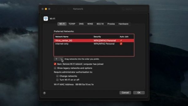 Mac OS - Manage WiFi Connection (add/remove/edit) Including Terminal