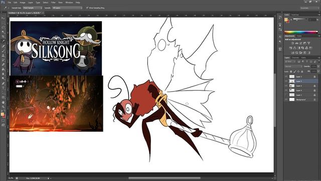 Drawing BUTTERFLY BOSS Concept for Hollow Knight Silk Song смотреть онлайн