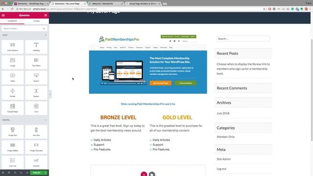 How to Use a Page Builder to Create a Custom Membership Level Pricing Page. смотреть онлайн