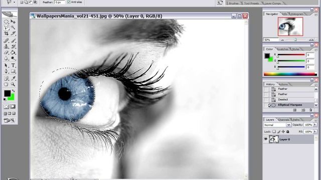 Change Eye color in Photoshop.Как поменять цвет глаз в Фотошопе смотреть онлайн
