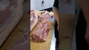 Разделка свинины. Шейка.