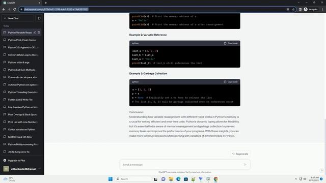 How variable reassignment with different type of value works in Python memory смотреть онлайн