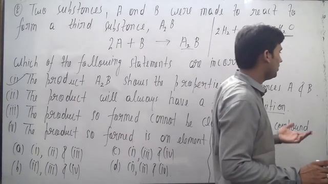 Two substances, A and B were made to react to form a third substance,A2B according to the followin смотреть онлайн
