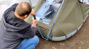 Сборка биминитопа на лодке ПВХ Ракета