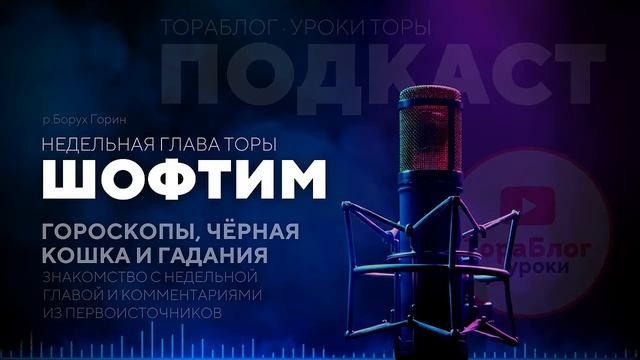 Глава Торы Шофтим: Гороскопы, чёрная кошка и гадания · р.Борух Горин смотреть онлайн