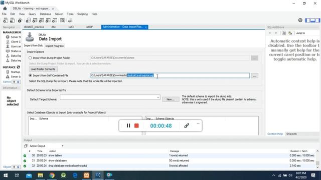 Lecture#08 import sql file in Workbench смотреть онлайн