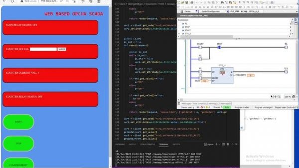 Django & Python-opcua webpage HMI/Scada