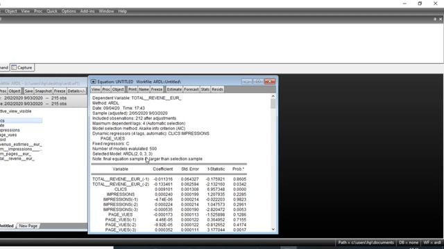 Econometrics: how to run the Autoregressive Distributed Lagged (ARDL) model in Eviews смотреть онлайн