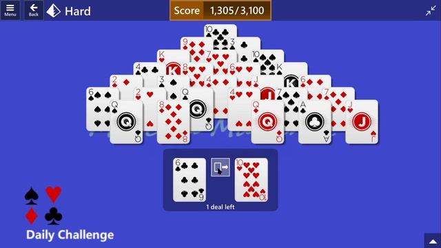 Microsoft Solitaire Collection | Pyramid Hard | April 17, 2023 | Daily Challenges смотреть онлайн