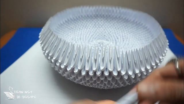 3D Origami Vase V4 Tutorial , paper flower vase | cómo hacer jarrón de origami 3d смотреть онлайн