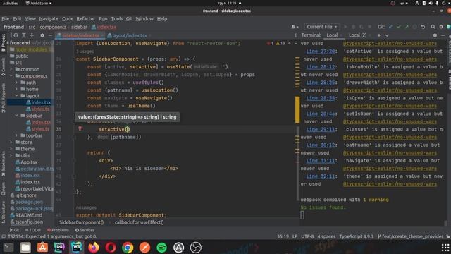 18 Верастаем Sidebar используя material ui (@mui /material) в нашем проекте на React js смотреть онлайн