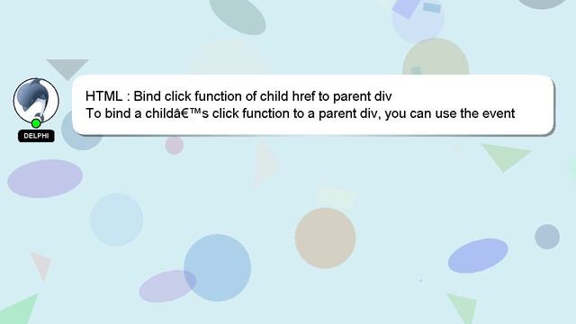 HTML : Bind click function of child href to parent div смотреть онлайн