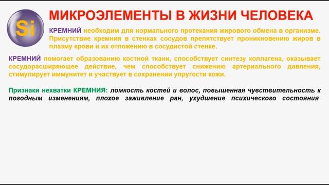 № 271. Неорганическая химия. Тема 33. Микроэлементы в жизни человека. Часть 10. Кремний смотреть онлайн