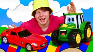 Песочница: строим трассу для гоночной машины! Развивающие видео для детей про машинки