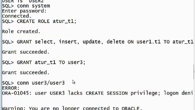 Managing User Privileges and Role in Oracle Database смотреть онлайн
