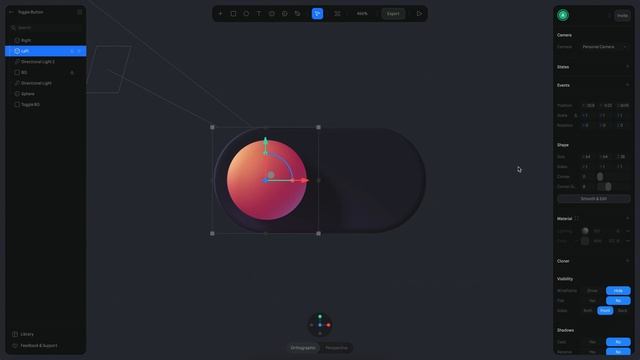 Designing a 3D toggle button micro-interaction with Spline смотреть онлайн